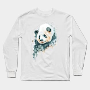 Adorable Panda Bear Portrait Long Sleeve T-Shirt